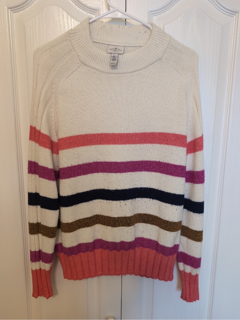 St Johns Bay Women’s XL Striped Sweater